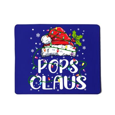 Pops Claus Christmas Santa Hat Matching Family Xmas Lights Gift Mousepad