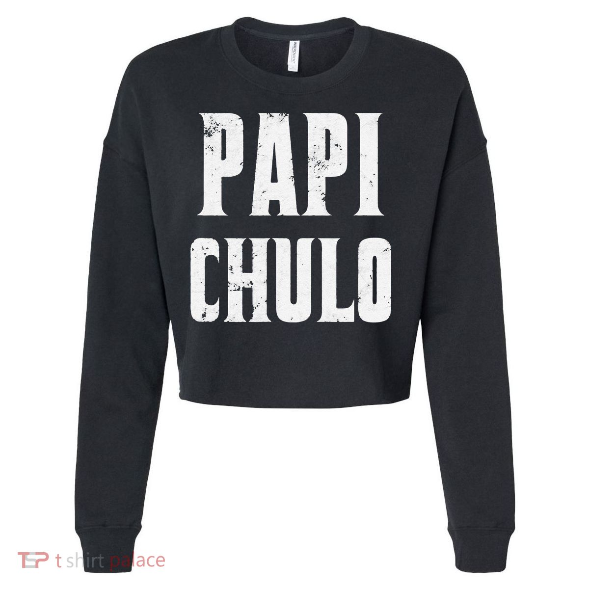 Papi Chulo Cool Daddy Fathers Day Gift Latino Father Cropped Pullover Crew