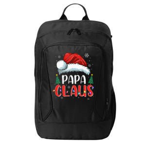 Papa Claus Christmas Lights Pajama Family Matching City Backpack