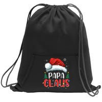 Papa Claus Christmas Lights Pajama Family Matching Sweatshirt Cinch Pack Bag