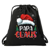 Papa Claus Christmas Lights Pajama Family Matching Drawstring Bag