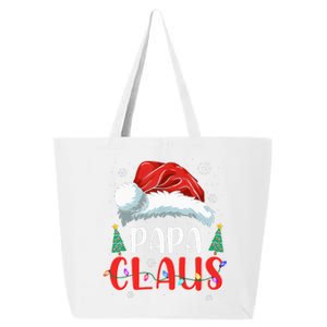 Papa Claus Christmas Lights Pajama Family Matching 25L Jumbo Tote