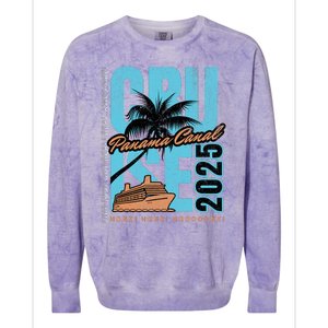 Panama Canal Cruise 2025 Funny Souvenir Palm Tree Vacation Colorblast Crewneck Sweatshirt