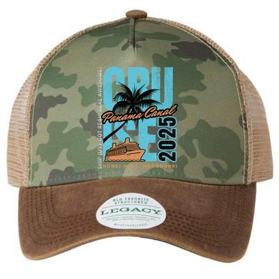 Panama Canal Cruise 2025 Funny Souvenir Palm Tree Vacation Legacy Tie Dye Trucker Hat