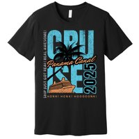 Panama Canal Cruise 2025 Funny Souvenir Palm Tree Vacation Premium T-Shirt