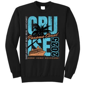 Panama Canal Cruise 2025 Funny Souvenir Palm Tree Vacation Tall Sweatshirt