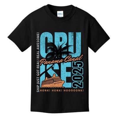 Panama Canal Cruise 2025 Funny Souvenir Palm Tree Vacation Kids T-Shirt