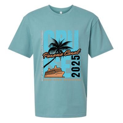 Panama Canal Cruise 2025 Funny Souvenir Palm Tree Vacation Sueded Cloud Jersey T-Shirt