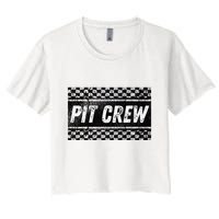 Pit Crew Costume For Racing Car Parties Women's Crop Top Tee