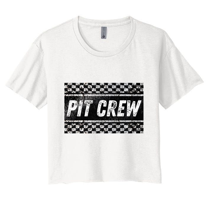 Pit Crew Costume For Racing Car Parties Women's Crop Top Tee