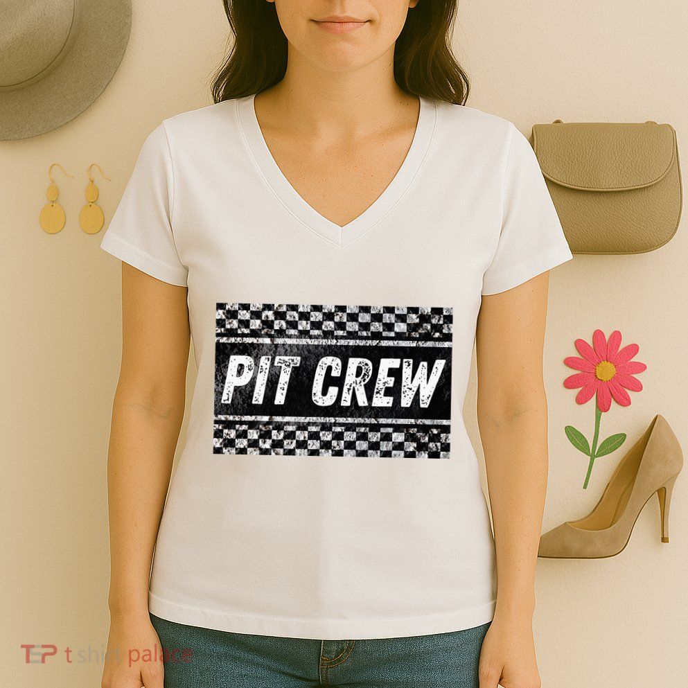 Pit Crew Costume For Racing Car Parties Women's V-Neck T-Shirt