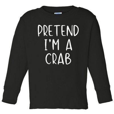 Pretend Crab Costume Halloween Lazy Easy Toddler Long Sleeve Shirt