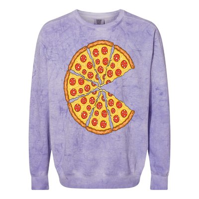 Pizza Costume Cute Pizza Slice Couple Matching Pizza Lovers Colorblast Crewneck Sweatshirt