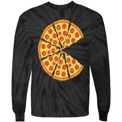 Pizza Costume Cute Pizza Slice Couple Matching Pizza Lovers Tie-Dye Long Sleeve Shirt