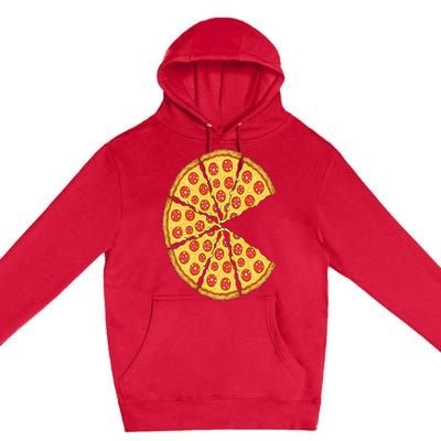 Pizza Costume Cute Pizza Slice Couple Matching Pizza Lovers Premium Pullover Hoodie