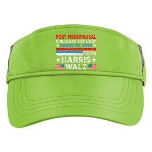 Postmenopausal Childless Cat Lady Ready To Vote Kamala Adult Drive Performance Visor