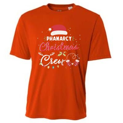 Pharmacy Christmas Crew Funny Pharmacist Matching Gift Cooling Performance Crew T-Shirt