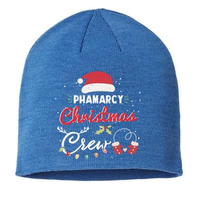 Pharmacy Christmas Crew Funny Pharmacist Matching Gift Sustainable Beanie