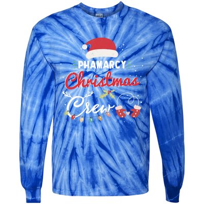 Pharmacy Christmas Crew Funny Pharmacist Matching Gift Tie-Dye Long Sleeve Shirt