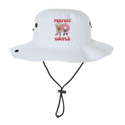 Perfect Couple Coffee Donut Groovy Retro Valentine's Day Great Gift Legacy Cool Fit Booney Bucket Hat