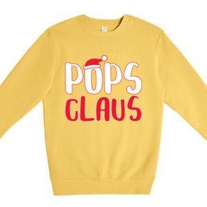 Pops Claus Cute Gift Matching Santa Pops Christmas Gift Premium Crewneck Sweatshirt