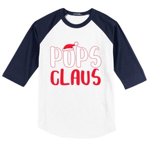 Pops Claus Cute Gift Matching Santa Pops Christmas Gift Baseball Sleeve Shirt