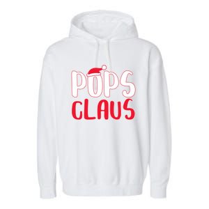 Pops Claus Cute Gift Matching Santa Pops Christmas Gift Garment-Dyed Fleece Hoodie