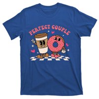 Perfect Couple Coffee Donut Groovy Retro Valentine's Day Cool Gift T-Shirt