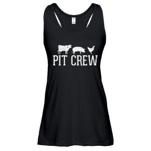 Pit Crew Cow Pig Chicken Barbecue Ladies Essential Flowy Tank