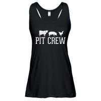 Pit Crew Cow Pig Chicken Barbecue Ladies Essential Flowy Tank