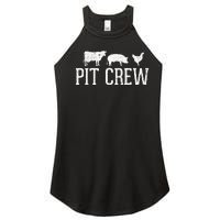 Pit Crew Cow Pig Chicken Barbecue Women's Perfect Tri Rocker Tank