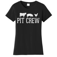 Pit Crew Cow Pig Chicken Barbecue Women's T-Shirt