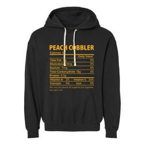 Peach Cobbler Costume Thanksgiving Food Nutrition Facts Garment-Dyed Fleece Hoodie