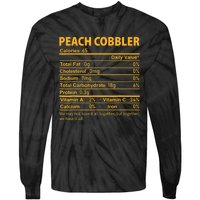 Peach Cobbler Costume Thanksgiving Food Nutrition Facts Tie-Dye Long Sleeve Shirt