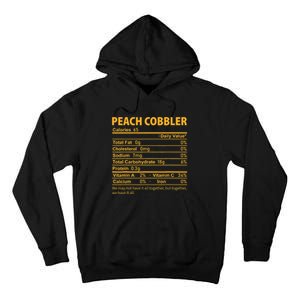 Peach Cobbler Costume Thanksgiving Food Nutrition Facts Tall Hoodie