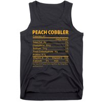 Peach Cobbler Costume Thanksgiving Food Nutrition Facts Tank Top