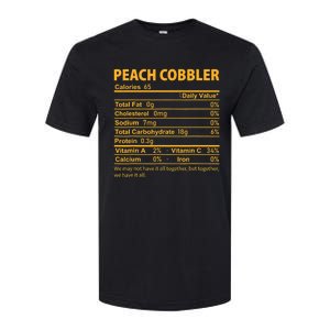 Peach Cobbler Costume Thanksgiving Food Nutrition Facts Softstyle CVC T-Shirt