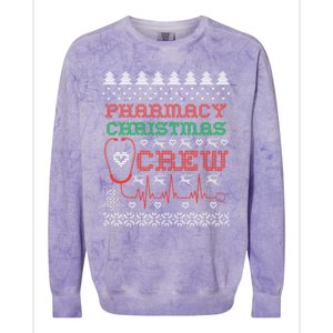 Pharmacy Christmas Cute Gift For Pharmacy Crew Ugly Pharmacist Great Gift Colorblast Crewneck Sweatshirt