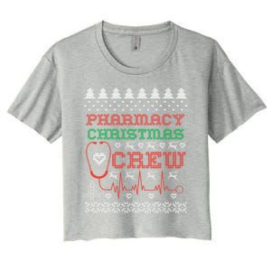 Pharmacy Christmas Cute Gift For Pharmacy Crew Ugly Pharmacist Great Gift Women's Crop Top Tee