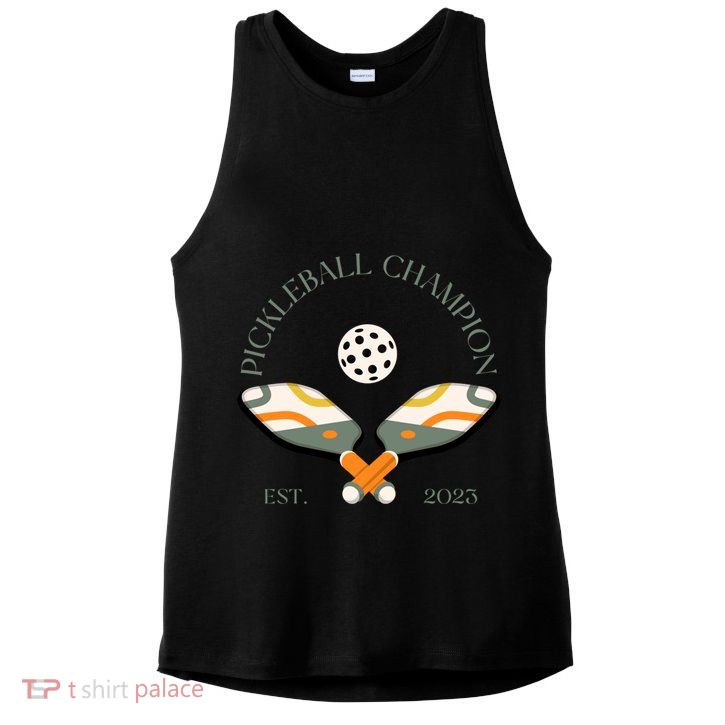 Pickleball Champion Club Funny Gift Ladies PosiCharge Tri-Blend Wicking Tank