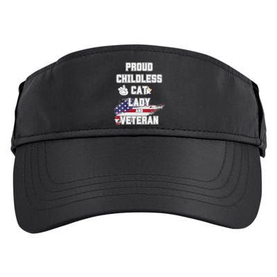 Proud Childless Cat Lady And Veteran Adult Drive Performance Visor