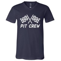 Pit Crew Costume For Race Car Parties V-Neck T-Shirt