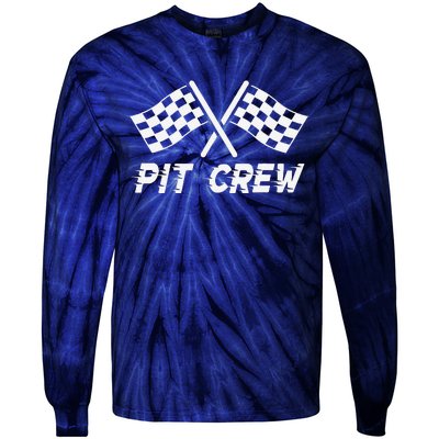 Pit Crew Costume For Race Car Parties Tie-Dye Long Sleeve Shirt