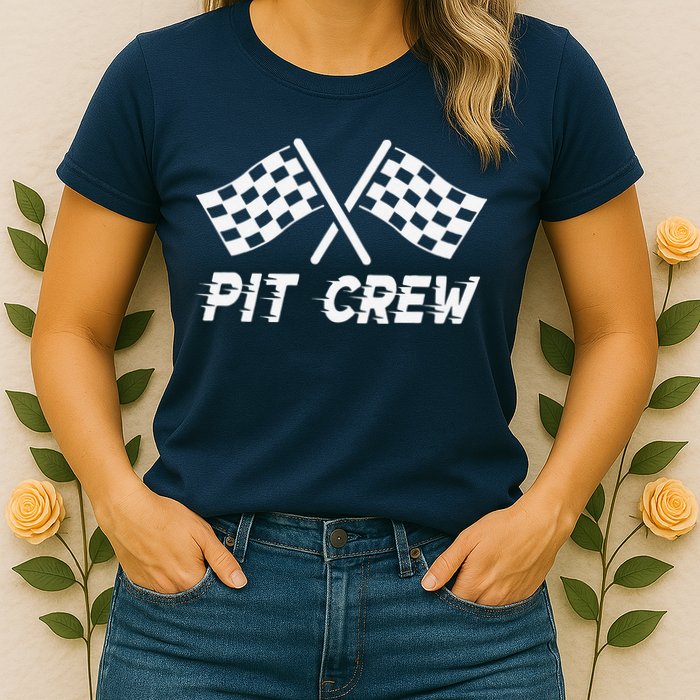 Pit Crew Costume For Race Car Parties Womens T-Shirt