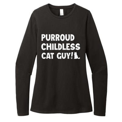 Purroud Childless Cat Guy Funny Voting For President 2024 Womens CVC Long Sleeve Shirt