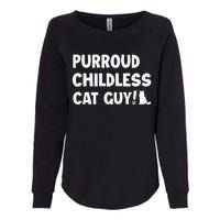 Purroud Childless Cat Guy Funny Voting For President 2024 Womens California Wash Sweatshirt