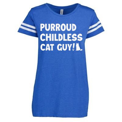 Purroud Childless Cat Guy Funny Voting For President 2024 Enza Ladies Jersey Football T-Shirt