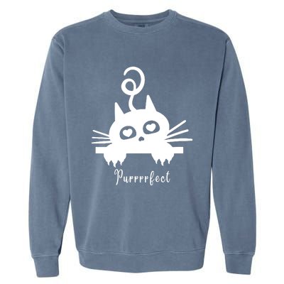 Purrrfect Cute Cat Garment-Dyed Sweatshirt