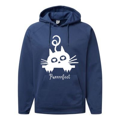 Purrrfect Cute Cat Performance Fleece Hoodie