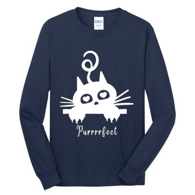 Purrrfect Cute Cat Tall Long Sleeve T-Shirt